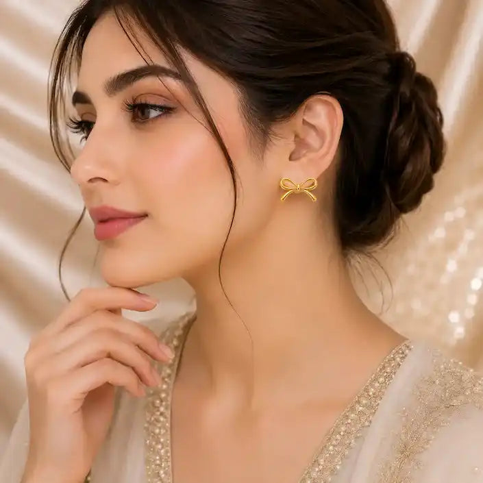 Elegant Bow Knot Stud Earrings