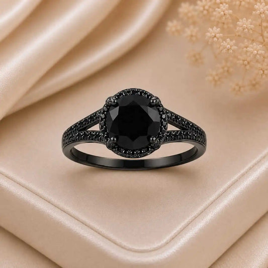 black rhodium ring