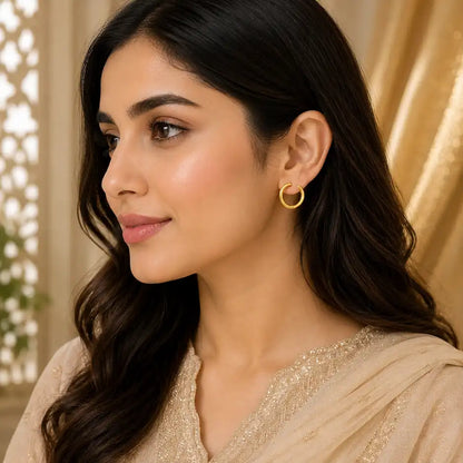 Polished Gold Hoop Earrings