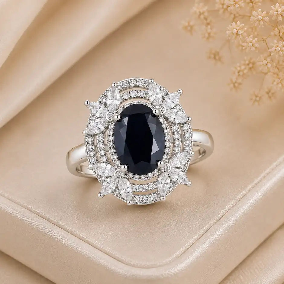 Blossom Halo Zircon Ring