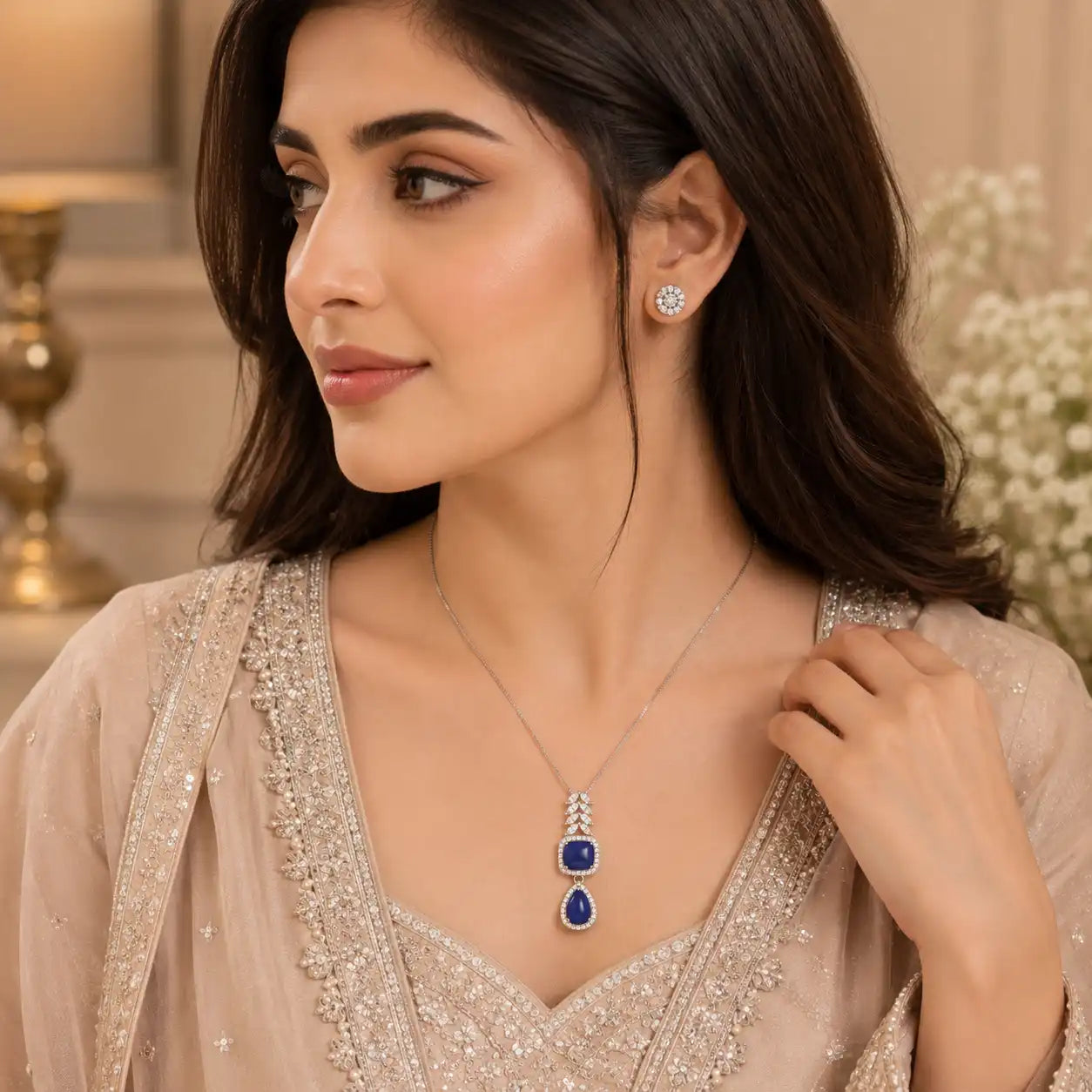 Celestial Drop Pendant Necklace