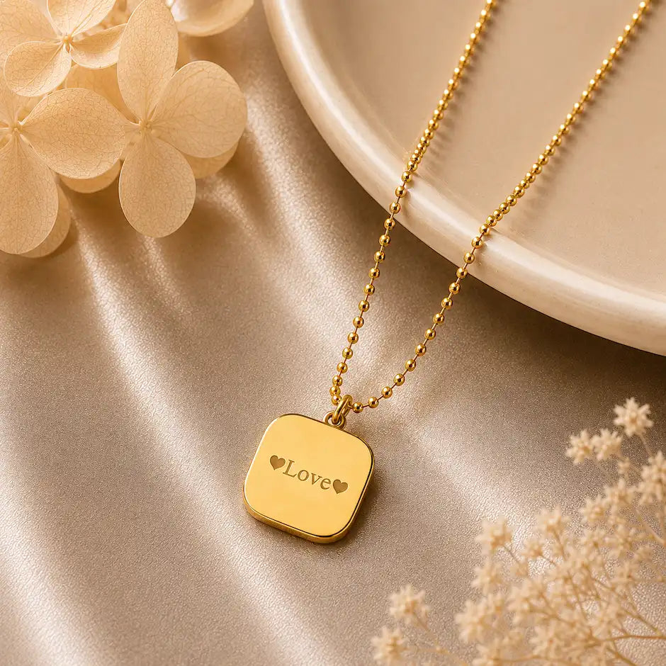 Love Charm Pendant Necklace