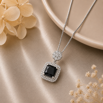 Midnight Bloom Pendant Necklace