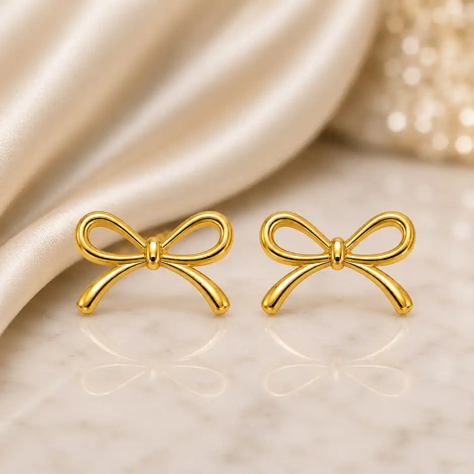 Elegant Bow Knot Stud Earrings