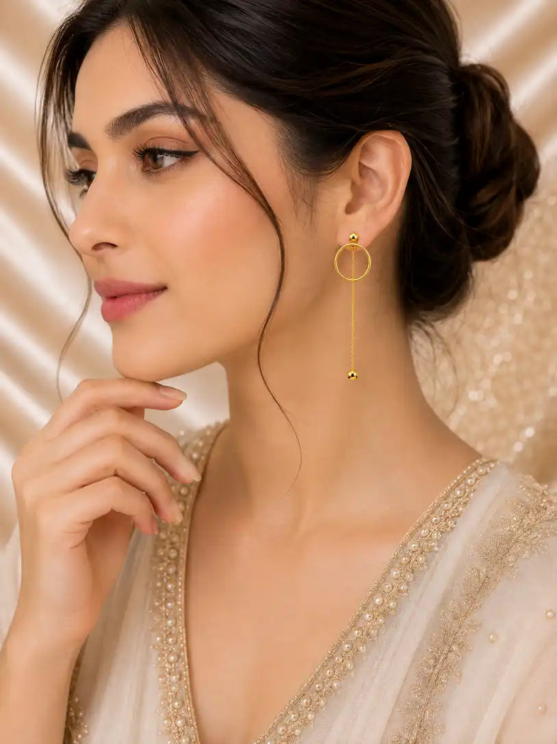 Celeste Circle Drop Earrings