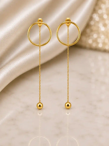 Celeste Circle Drop Earrings