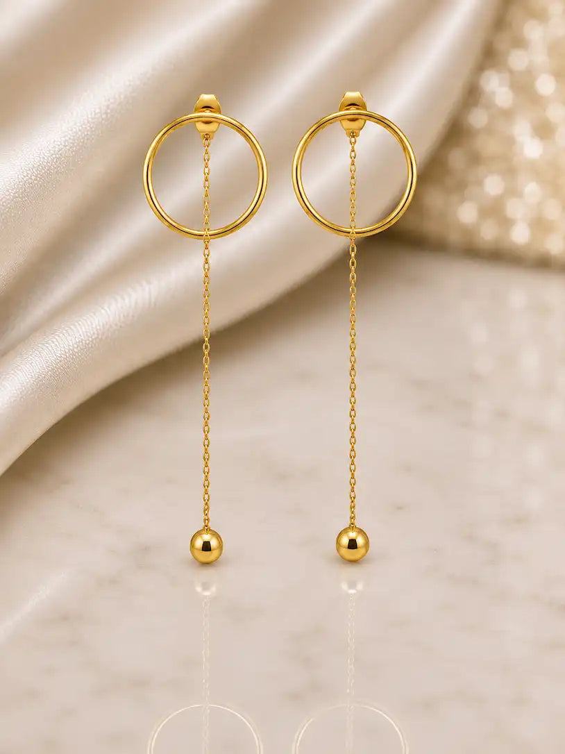 Celeste Circle Drop Earrings