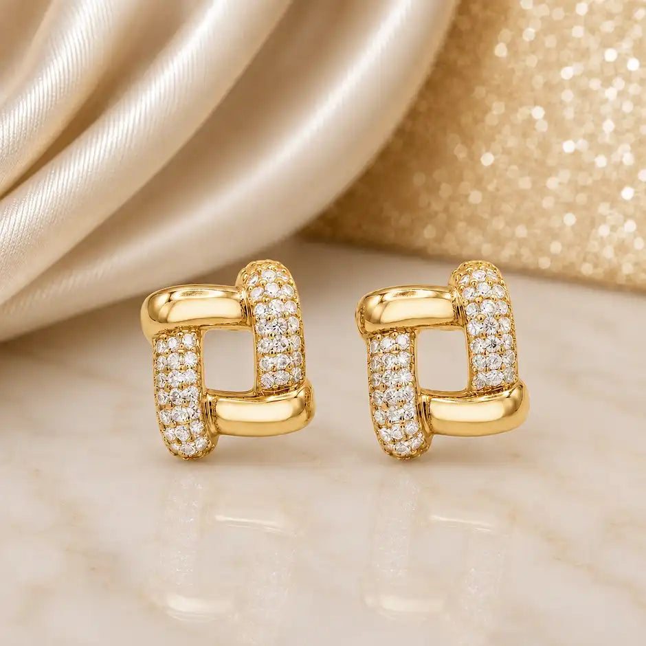 Infinity Link Stud Earrings