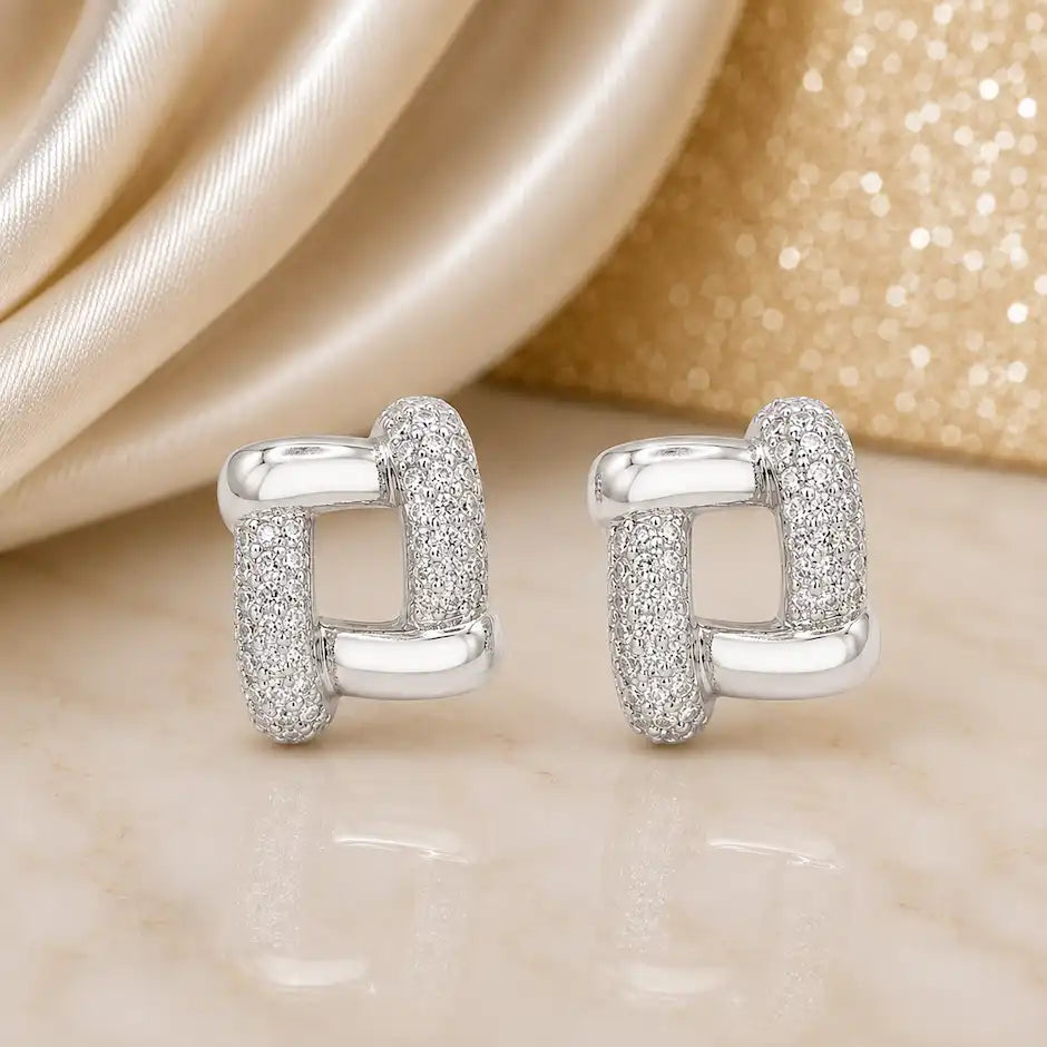 Infinity Link Stud Earrings