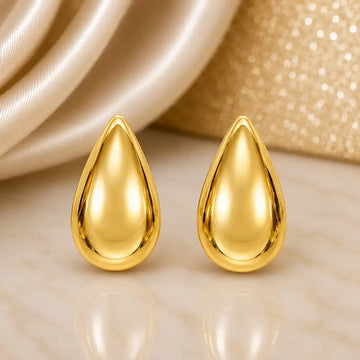 Luna Gold Teardrop Stud Earring