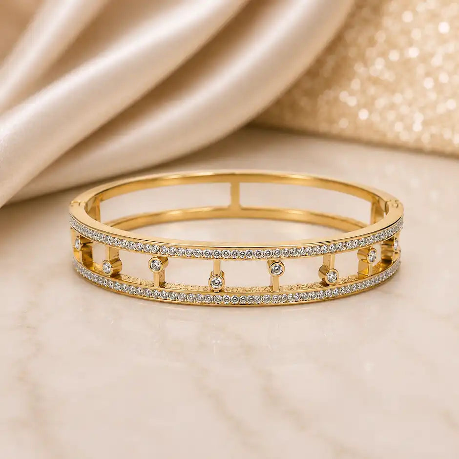 Celeste Crystal Bangle Bracelet
