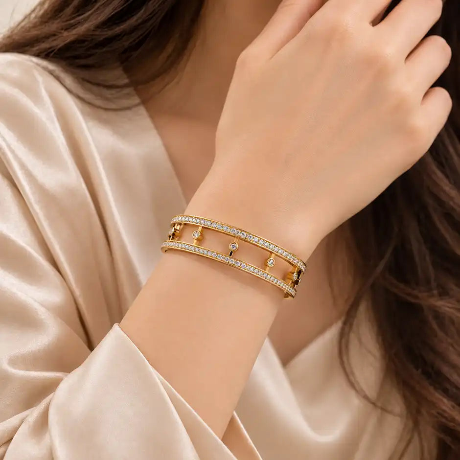 Celeste Crystal Bangle Bracelet
