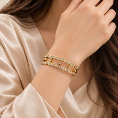 Celeste Crystal Bangle Bracelet
