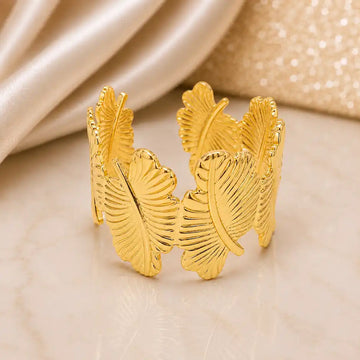 Golden Leaf Luxe Cuff Bracelet