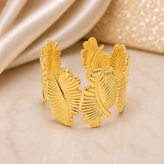 Golden Leaf Luxe Cuff Bracelet