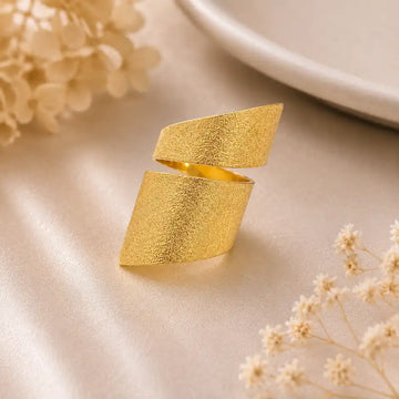 Aurora Gold Textured Statement Ring
