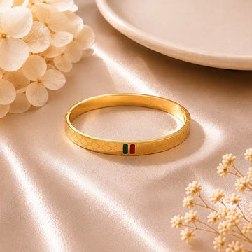 Luxury Gold Enamel Bangle Bracelet