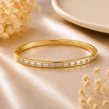 Luxury Gold Crystal Bangle Bracelet