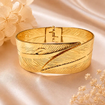 Aurora Gold Leaf Cuff Bracelet