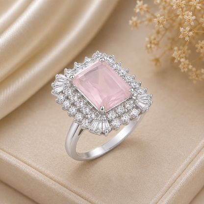 Emerald Majesty Halo Ring