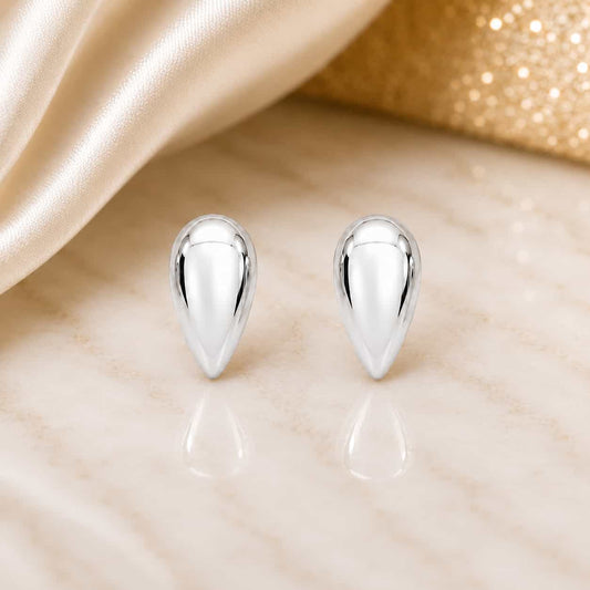 Floral Twist Silver Hoop Earrings