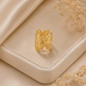 Golden Butterfly Elegance Ring