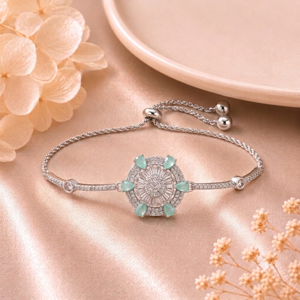 Sapphire Bloom Adjustable Bracelet