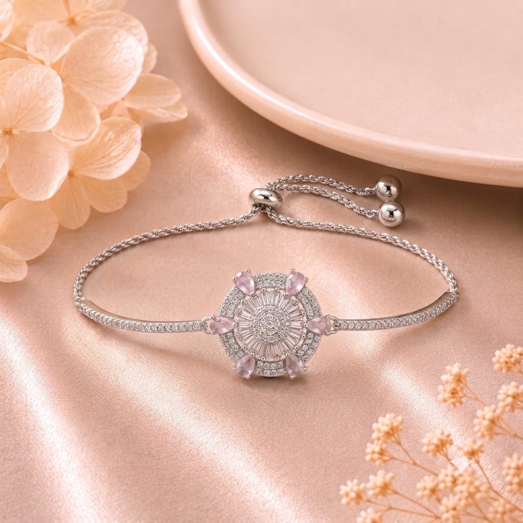 Sapphire Bloom Adjustable Bracelet