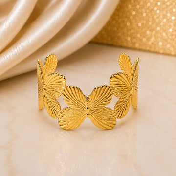 Golden Butterfly Garden Cuff