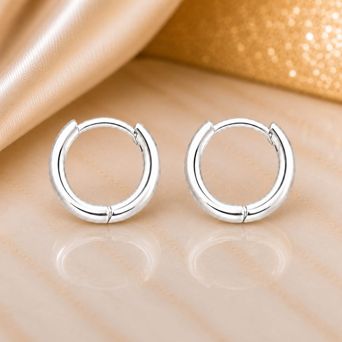 Polished Gold Hoop Earrings